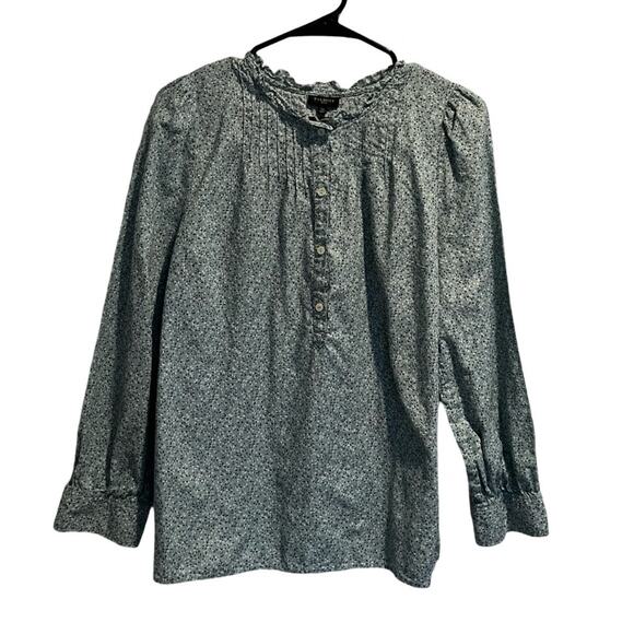 Talbots Tops - Talbots Pintuck Blouse Womens Size Large Petite Green
